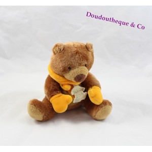 Doudou ours HISTOIRE D'OURS blanc 17 cm