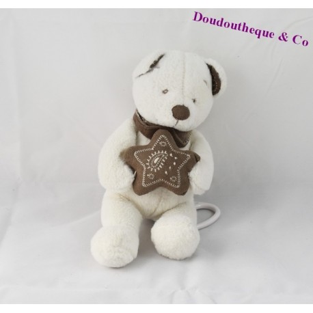 Musikalischen Teddybär SIMBA TOYS weiß braun Sterne 25 cm Musikalischen Teddybär SIMBA TOYS weiß braun Sterne 25 cm