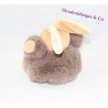 Rabbit cuddly toy KALOO Fur fur brown ball 15 cm