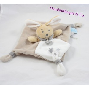 Perlim Rabbit Flache Decke BABY NAT' Perle und Perlim Grau Beige Weiß 25 cm