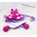 Doudou muñeco mariquita manta y empresa Framboiselle púrpura rosa DC1062 24 cm