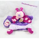 Doudou muñeco mariquita manta y empresa Framboiselle púrpura rosa DC1062 24 cm