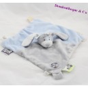 Doudou flat dog NOUKIE's collection Arthur and Merlin blue and gray 24x25cm 