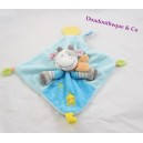 Flat cuddly toy cow BabyDream chick blue teething ring