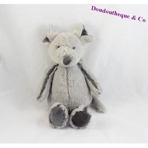 Peluche Lapin SOFT FRIENDS gris et blanc 22 cm