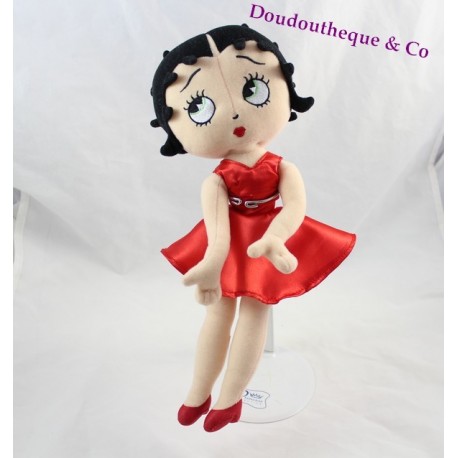 Poupée chiffon Betty Boop KING FEATURES robe rouge satin 32 cm