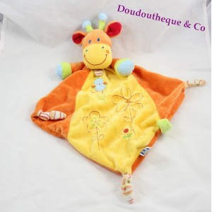 Giraffa piatta MOTS DI ENFANTS uccello blu uccello diamante arancione arancione 47 cm