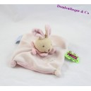 Lapin plat blanc et rose Doudou et Compagnie Tatoo DC356407