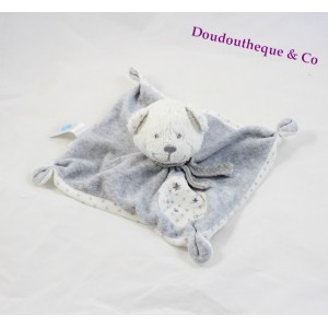 Teddy bear flat comforter TEX BABY stars gray 