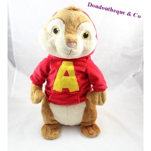 Peluche Alvin GIPSY Alvin et les Chipmunks sweat rouge 40 cm