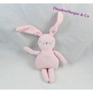 Doudou plat ours déguisé en lapin ZANNIER GRAIN DE BLE blanc / marron