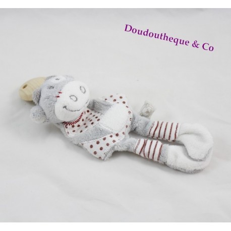 Beigefügten Schnuller Kuh Lolita NOUKIE Paquito und grau rot Lolita 20 cm Beigefügten Schnuller Kuh Lolita NOUKIE Paquito und grau rot Lolita 20 cm