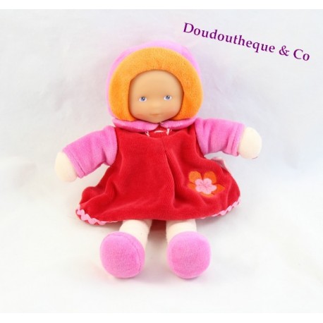Doudou doll COROLLE Mademoiselle Grenadine red dress 25 cm