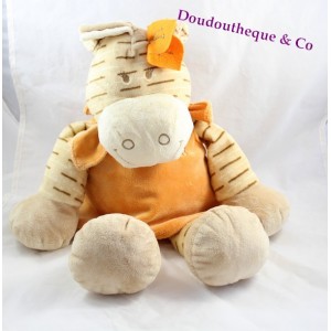 Peluche musical Zamba NOUKIE'S orange et beige 25 cm