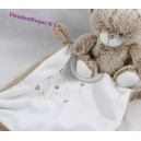 Doudou orso TEX bianco fazzoletto bianco beige Mon Doudou 35 cm
