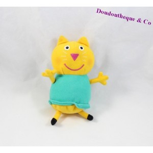 Peluche sonore Candy le chat Peppa Pig robe turquoise 17 cm