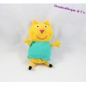 Peluche sonore Candy le chat Peppa Pig robe turquoise 17 cm