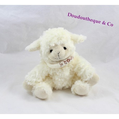 Sheep plush lamb 20 cm white bandana bear story