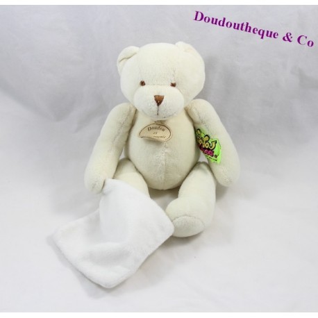 Doudou mouchoir ours DOUDOU ET COMPAGNIE Tatoo blanc pantin 25 cm