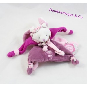 Doudou lollipop clip Cherry rabbit CUDDLY TOY AND COMPANY pink purple