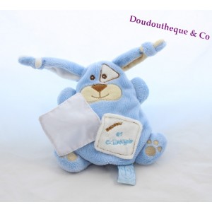 Doudou coniglio DOUDOU E COMPAGNIA Monster Softness blu 18 cm