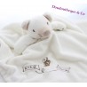 Doudou plat souris PRIMARK EARLY DAYS Baby Mouse ABC blanc 47 cm