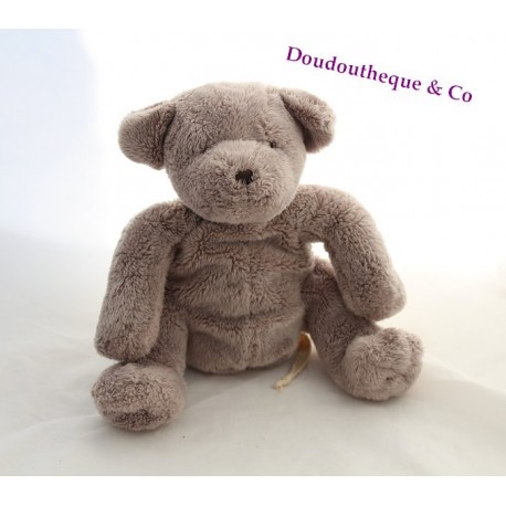 Doudou bear DPAM gray taupe sitting From the same to the same 22 cm
