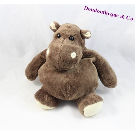 Doudou hippopotame HISTOIRE D'OURS marron HO1058