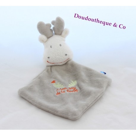 Doudou mouchoir Souris SUCRE D'ORGE bleu jaune noeud vert poche 40 cm Doudou mouchoir Souris SUCRE D'ORGE bleu jaune noeud vert poche 40 cm