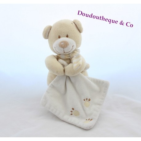 Doudou Ours Beige Avec Mouchoir Pommette / Intermarché Doudou Ours Beige Avec Mouchoir Pommette / Intermarché