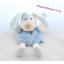 Caramelo de Doudou marioneta perro caña azul blanco espiral 26 cm