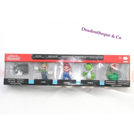 Pack de 5 figurines de collection Super Mario NINTENDO Abyss Corp