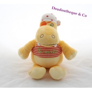 Doudou plat girafe CARRE BLANC 3 noeuds