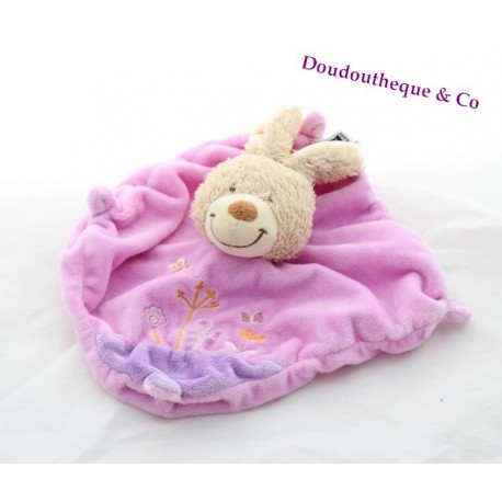 Decke flaches Kaninchen TEX lila rosa lila Schmetterlinge 20 cm Decke flaches Kaninchen TEX lila rosa lila Schmetterlinge 20 cm