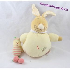 Doudou musical Lapin Gaspard avec son abeille NOUKIE'S