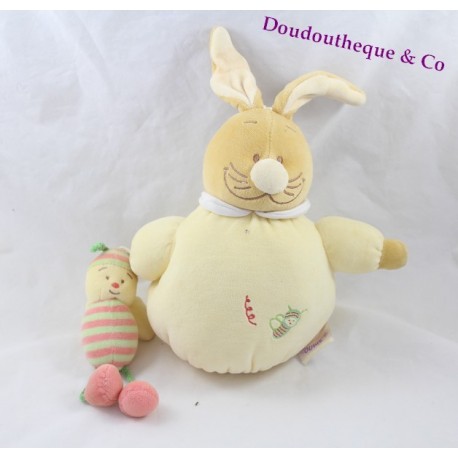 Doudou musical Lapin Gaspard avec son abeille NOUKIE'S