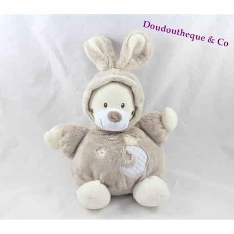 Doudou plat lapin CASINO multicolore 