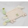 Doudou plat MOULIN ROTY Koko la Lune vert et blanc