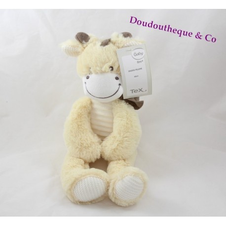 Peluche, doudou girafe TEX BABY vert 50cm