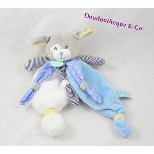 Doudou Flachhund BABY NAT' Die weißen blauen Poupis