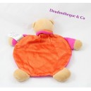 Bär, die flache Doudou KALOO chinesische Zeichen rosa orange 25 cm