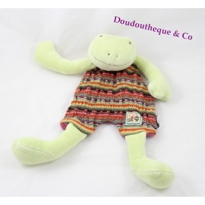 Doudou Marionnette Perlette La  Grenouille La Grande Famille Moulin Roty