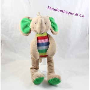 Plüsch Elefant NICOTOY Woodstock grauen Bauch Wodge Streifen 35 cm