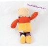 Doudou ours DOUDOU bear and company yellow orange wool striped legs 20 cm