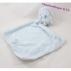 Doudou hedgehog TOAST AND CHOCOLATE blue handkerchief 38 cm