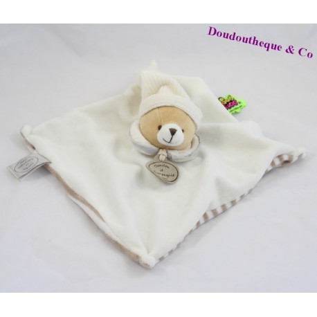 Doudou flat bear DOUDOU AND COMPAGNY white and brown Tatoo collection 