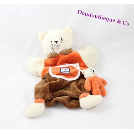Marionnette Chat DOUDOU ET COMPAGNIE blanc souris Marionnette Chat DOUDOU ET COMPAGNIE blanc souris