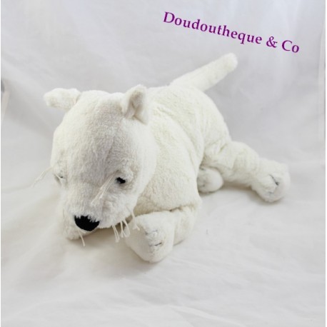 Stuffed dog IKEA white cat mustache