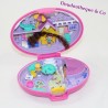 Boîte Polly Pocket BLUEBIRD ovale rose cheval Pony parade 2 personnages