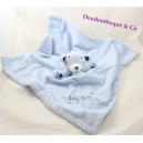 Doudou plat ours PRIMARK EARLY DAYS Baby bear bleu 45 cm